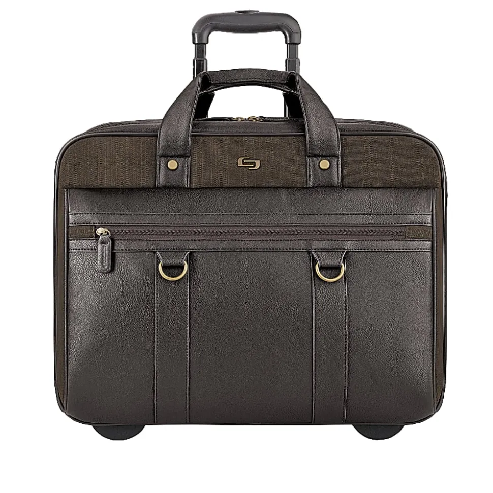 Solo New York MacDougal 17.3" Laptop Rolling Case, Brown/Olive