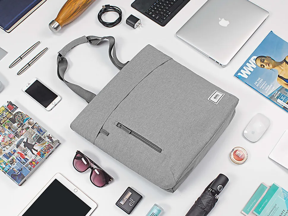 Solo New York Re:Store Tote With 15.6" Laptop Pocket, 60% Recycled, Gray