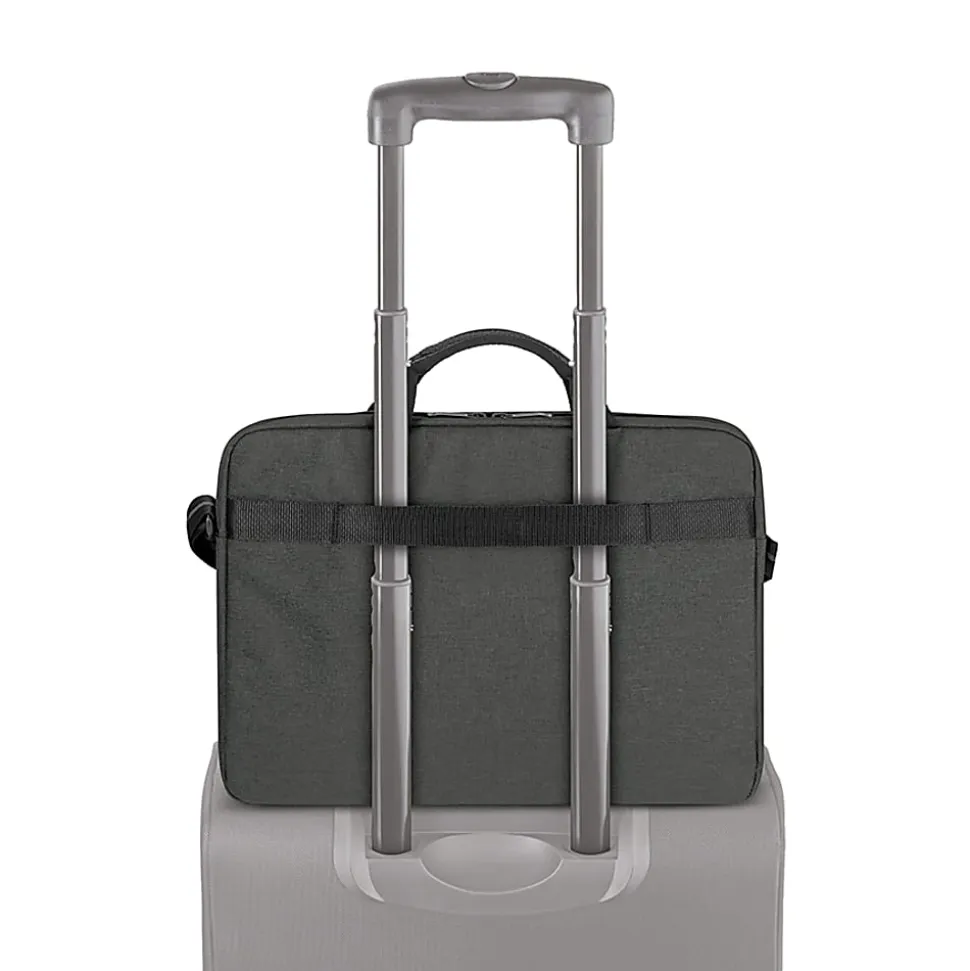 Solo New York Rivington Slim Briefcase With 15.6" Laptop Pocket, Gray