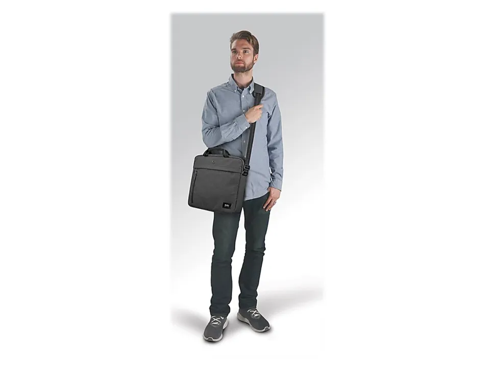 Solo New York Rivington Slim Briefcase With 15.6" Laptop Pocket, Gray