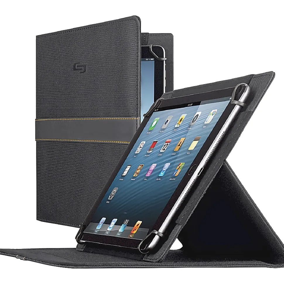 Solo New York Urban Universal Fit Tablet/eReader Booklet, Black/Orange