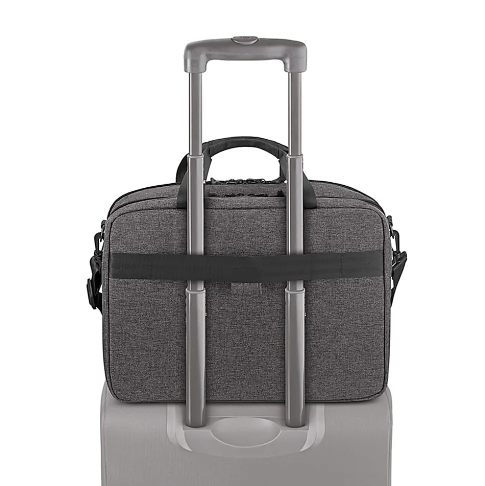 Solo New York Voyage Briefcase With 15.6" Laptop Pocket, Gray