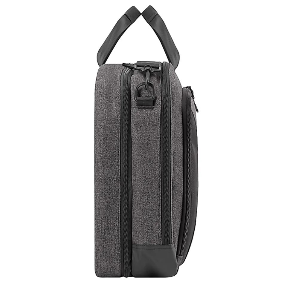 Solo New York Voyage Briefcase With 15.6" Laptop Pocket, Gray