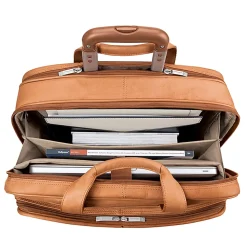 Solo New York Walker Leather Rolling Case for 15.6” Laptops, Tan