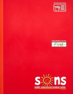 SONS System First Notebooks, 9-3/4" x 7-1/2", 1 Subject, Primary Rule, 200 Sheets, Red, Pack Of 30 Notebooks
