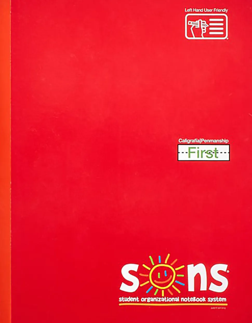 SONS System First Notebooks, 9-3/4" x 7-1/2", 1 Subject, Primary Rule, 200 Sheets, Red, Pack Of 30 Notebooks