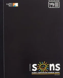 SONS System Journal-Style Notebooks, 9-3/4" x 7-1/2", 1 Subject, Primary Rule, 200 Sheets, Black