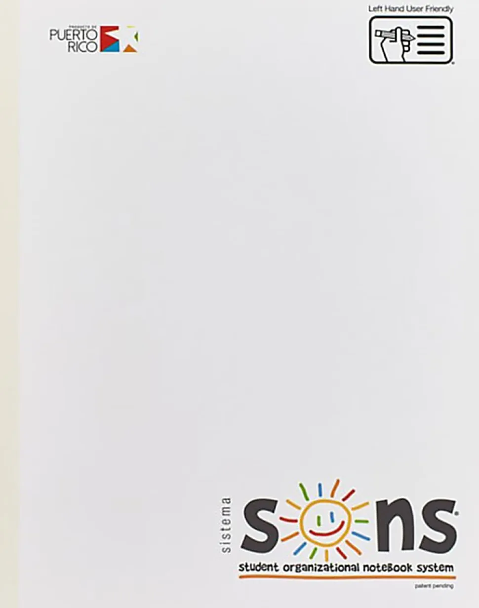 SONS System Journal-Style Notebooks, 9-3/4" x 7-1/2", 1 Subject, Primary Rule, 200 Sheets, White,