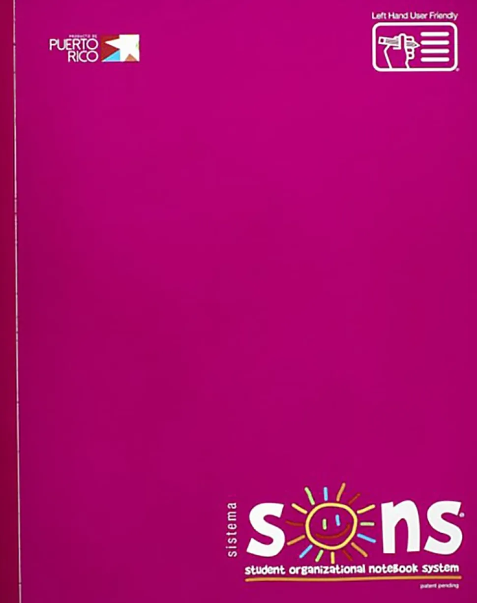 SONS System Journal-Style Notebooks, 9-3/4" x 7-1/2", 1 Subject, Primary Rule, 200 Sheets, Violet