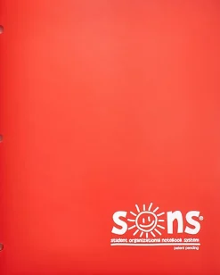 SONS System Pocket Folders, 9-1/2" x 12-1/2", Red,