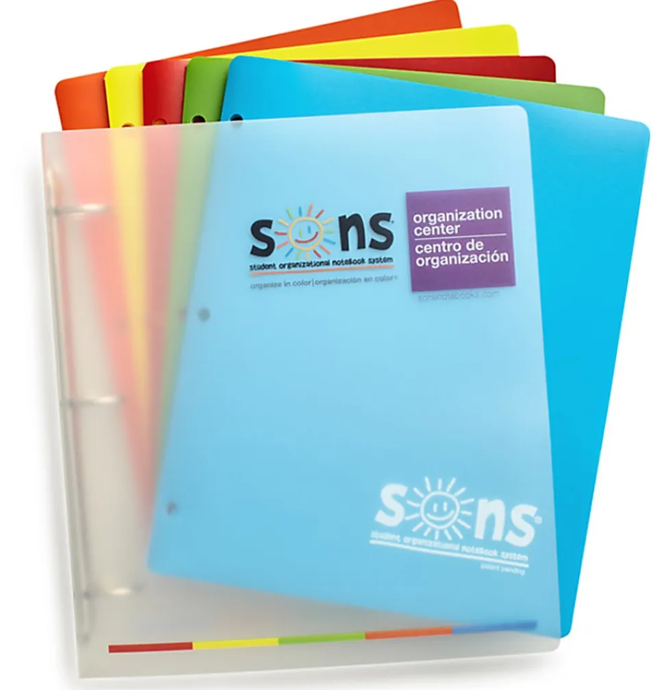 SONS System 3-Ring Binder, 1-1/2” Round, Multicolor