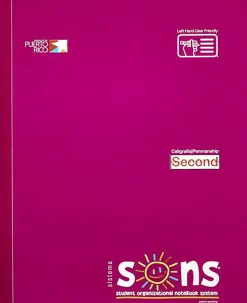 SONS System Second Notebooks, 9-3/4" x 7-1/2", 1 Subject, Primary Rule, 200 Sheets, Violet