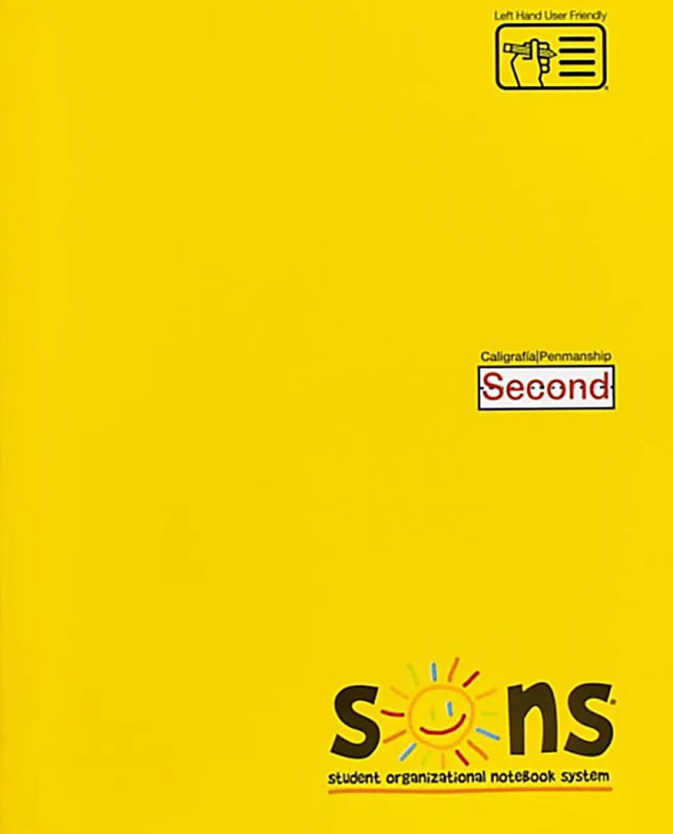 SONS System Second Notebooks, 9-3/4" x 7-1/2", 1 Subject, Primary Rule, 200 Sheets, Yellow