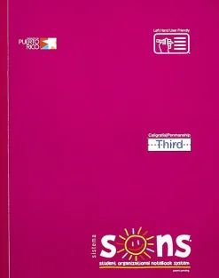 SONS System Third Notebooks, 9-3/4" x 7-1/2", 1 Subject, Primary Rule, 200 Sheets, Violet
