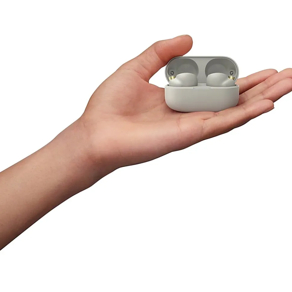 Sony® Industry-Leading Noise-Canceling Truly Wireless Earbuds, Silver, WF1000XM4/S