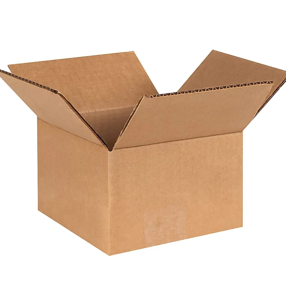 South Coast Paper Corrugated Cartons, 6" x 6" x 4", Kraft, Pack Of 25