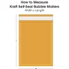 South Coast Paper Kraft Self-Seal Bubble Mailers, #000, 4" x 8", Pack Of 500