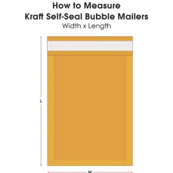 South Coast Paper Kraft Self-Seal Bubble Mailers, #5, 10 1/2" x 16", Pack Of 70