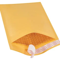 South Coast Paper Kraft Self-Seal Bubble Mailers, #1, 7 1/4