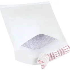 South Coast Paper White Self-Seal Bubble Mailers, #000, 4