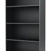 South Shore Axess 56"H 4-Shelf Contemporary Bookcase, Black/Dark Finish, Standard Delivery