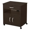 South Shore Axess Printer Cart On Wheels, Chocolate