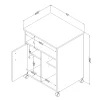 South Shore Axess Printer Cart, Pure White