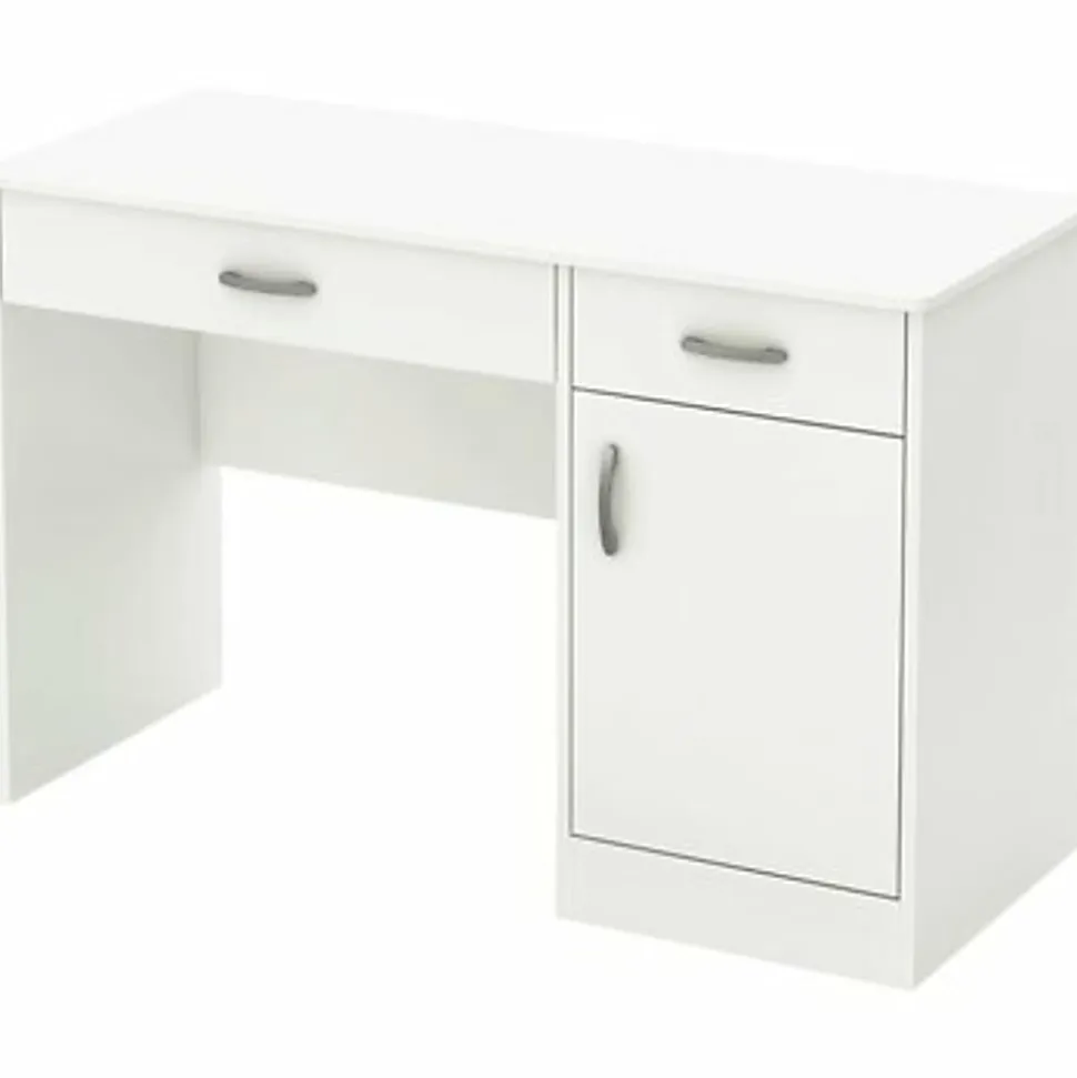 South Shore Axess 44"W Computer Desk With Storage, Pure White