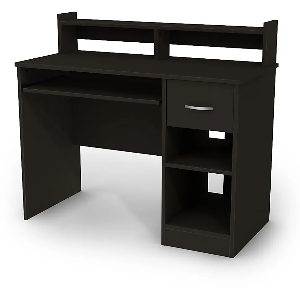 South Shore Axess 41"W Computer Desk With Keyboard Tray, Pure Black