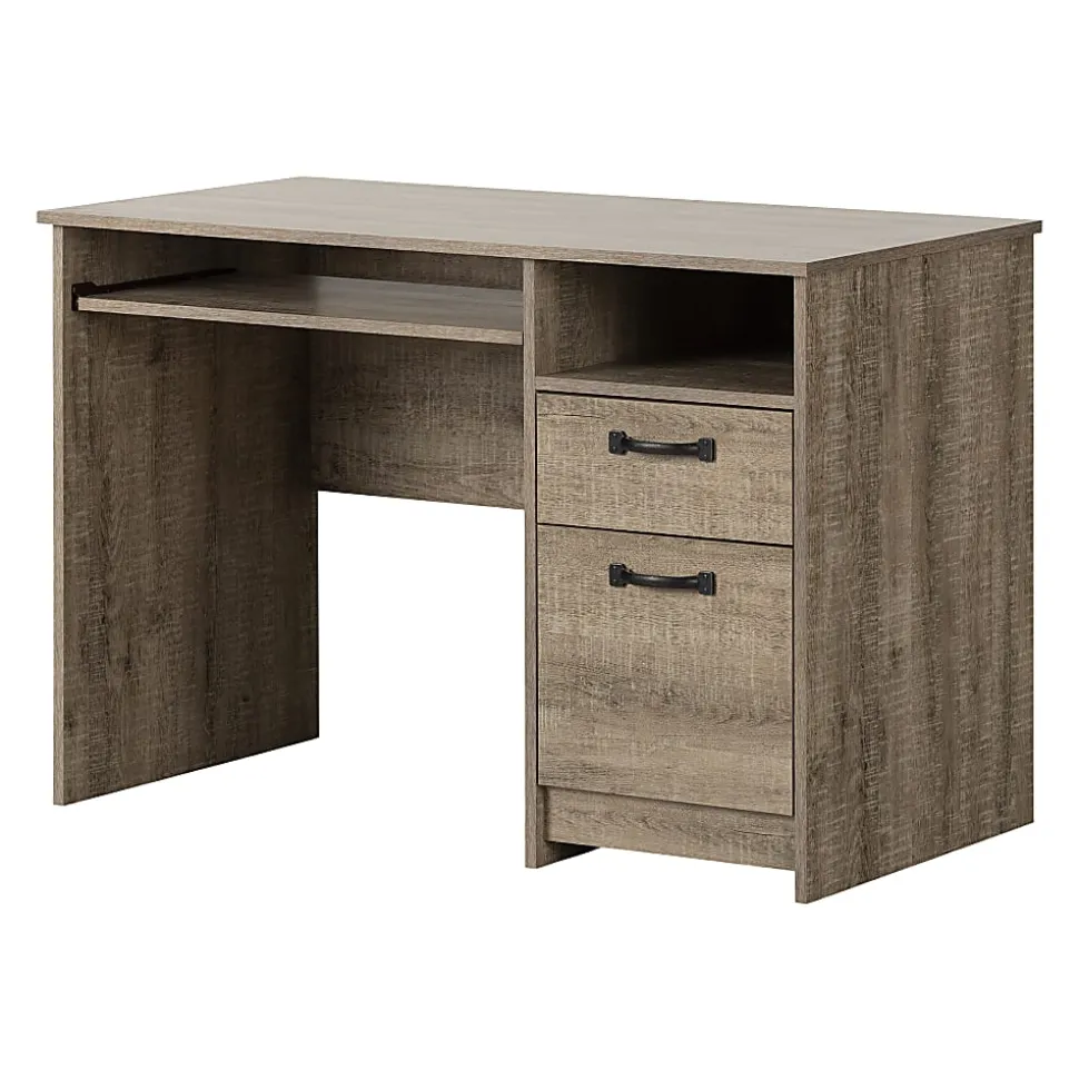 South Shore Tassio 45"W Computer Desk, Weathered Oak