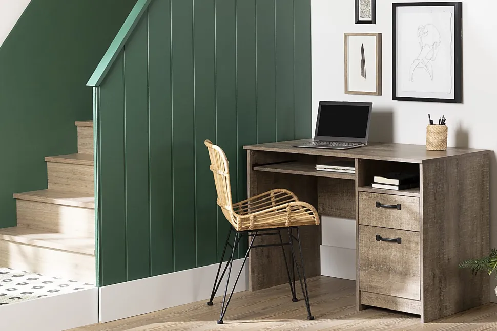 South Shore Tassio 45"W Computer Desk, Weathered Oak