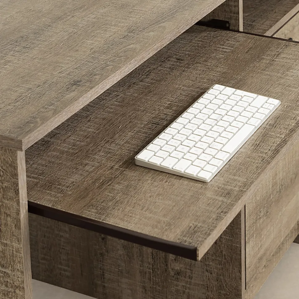 South Shore Tassio 44" W Rectangular Desk, Weathered Oak