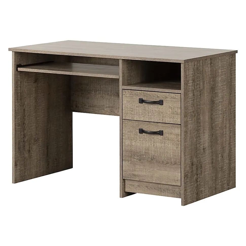 South Shore Tassio 44" W Rectangular Desk, Weathered Oak