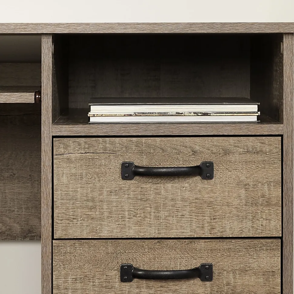 South Shore Tassio 44" W Rectangular Desk, Weathered Oak