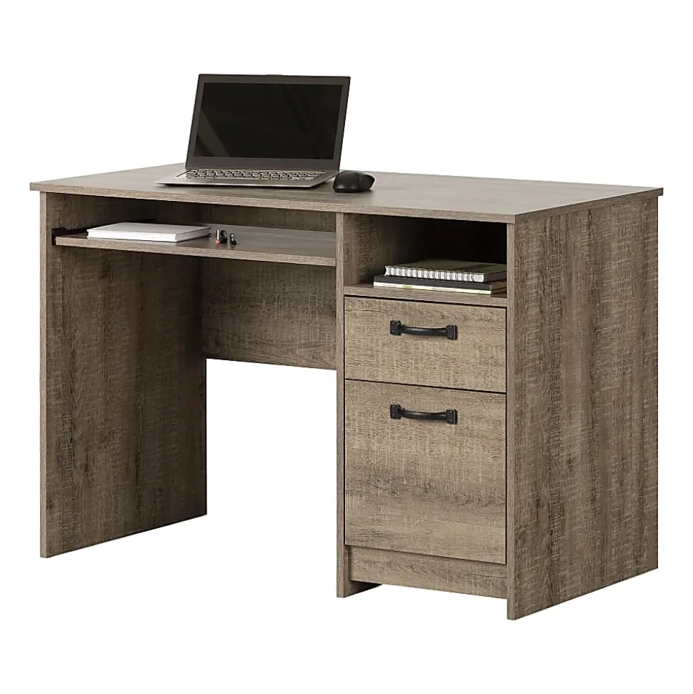 South Shore Tassio 44" W Rectangular Desk, Weathered Oak