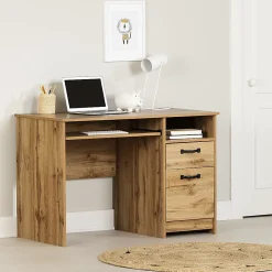 South Shore Tassio 44" W Rectangular Desk, Nordik Oak
