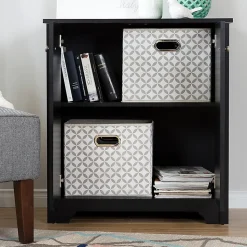 South Shore Vito Small 2-Door Storage Cabinet, Pure Black
