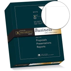 Southworth® 100% Cotton Business Multi-Use Printer & Copy Paper, 1 Ream, White, Letter (8.5