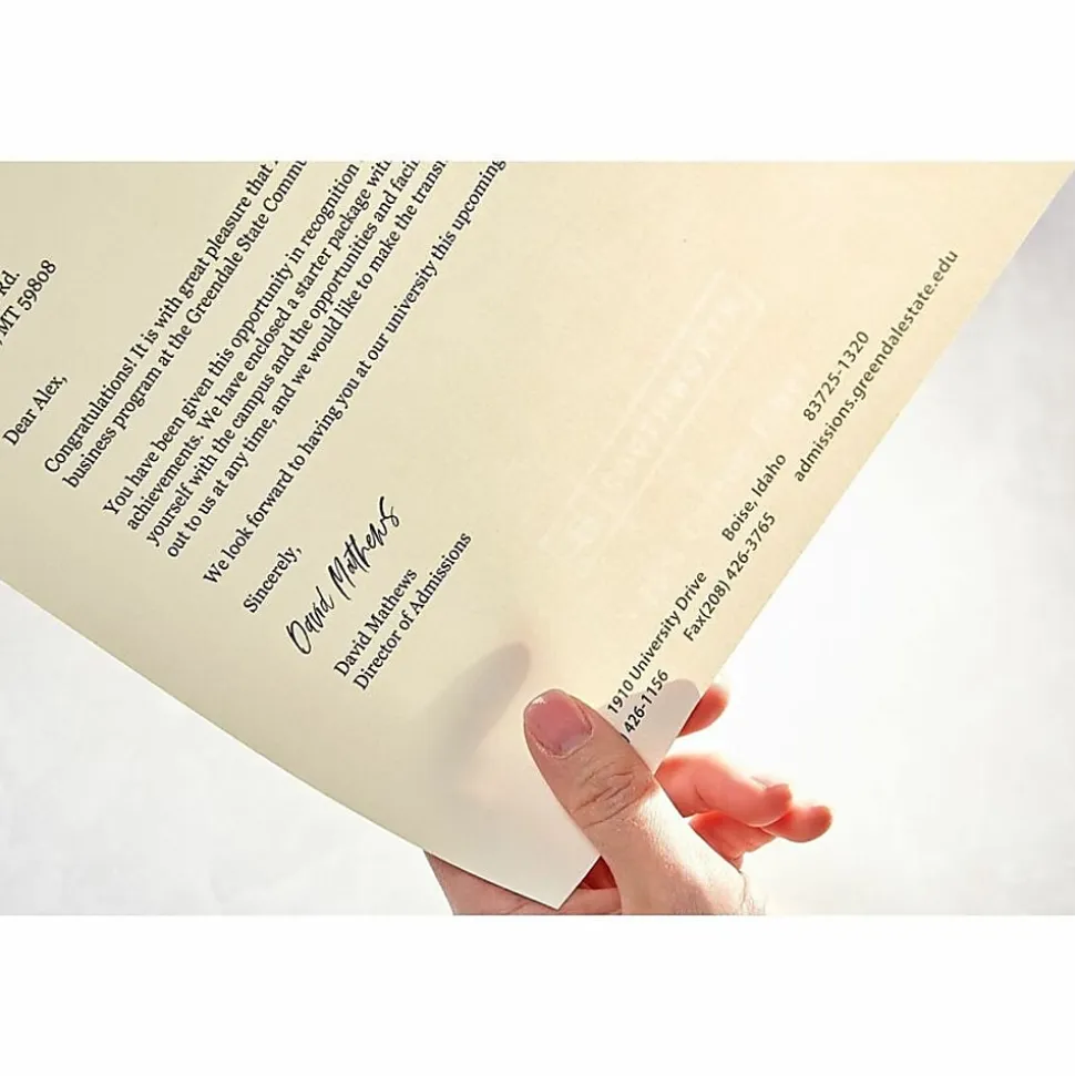 Southworth® 25% Cotton Linen Business Paper, Ivory, Letter (8.5" x 11"), 500 Sheets Per Ream, 24 Lb, 94 Brightness