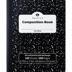 Sparco™ Composition Notebook, College Ruled, 100 Sheets, Pack Of 12