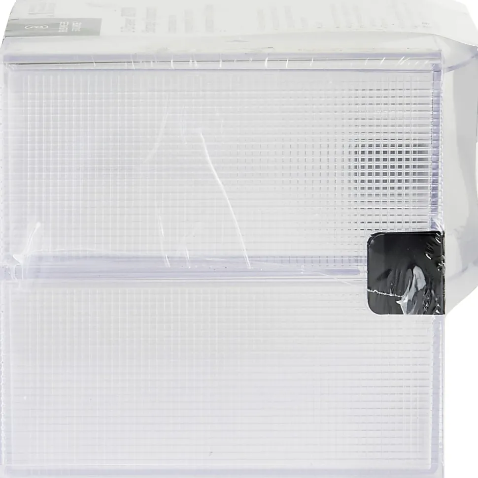 Sparco® 2-Drawer Storage Organizer, 6"H x 6"W x 6"D, Clear