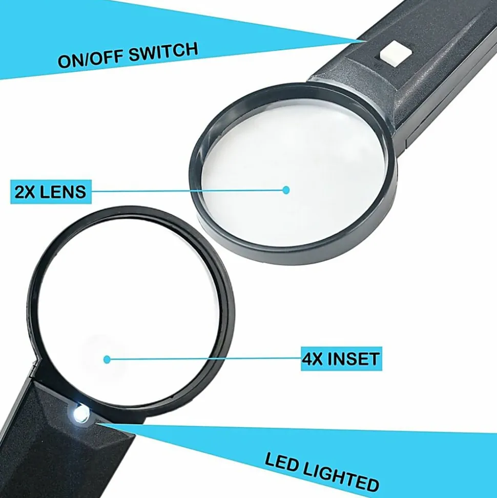 Sparco Illuminated Magnifier, 3" Diameter