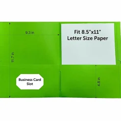 Sparco Leatherette 2-Pocket Letter Portfolio Folders, 8-1/2