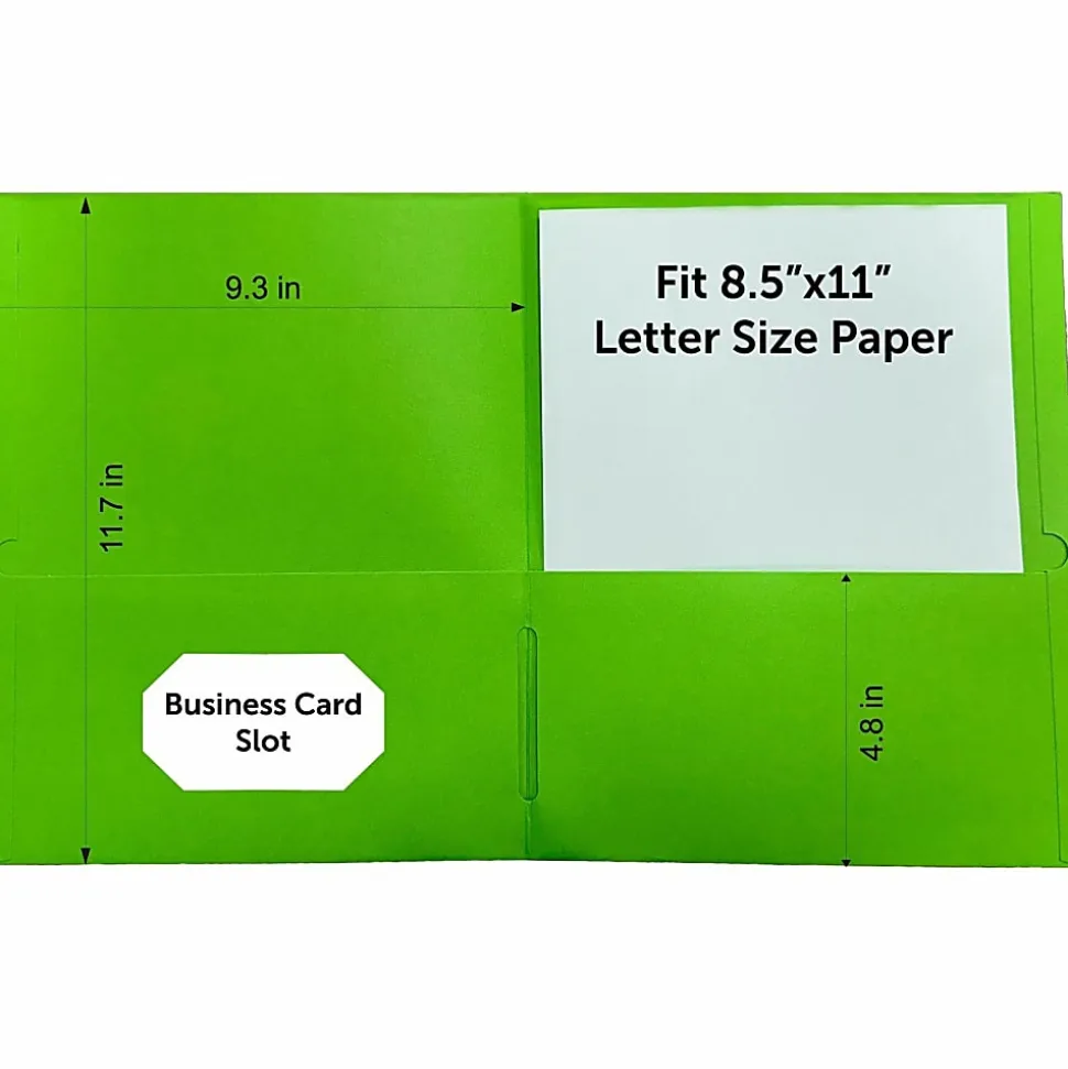 Sparco Leatherette 2-Pocket Letter Portfolio Folders, 8-1/2" x 11", Assorted Colors, Box Of 25 Folders