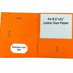 Sparco Leatherette 2-Pocket Letter Portfolio Folders, 8-1/2