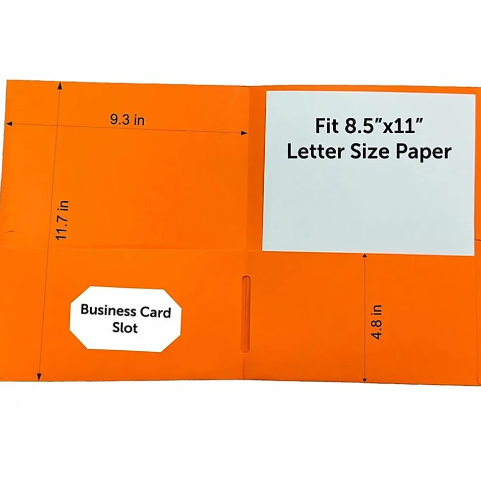 Sparco Leatherette 2-Pocket Letter Portfolio Folders, 8-1/2" x 11", Assorted Colors, Box Of 25 Folders