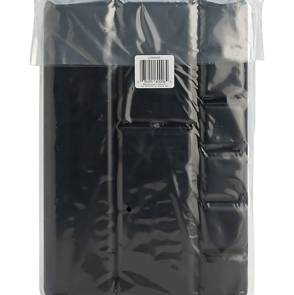 Sparco Plastic 9-Compartment Storage Organizer, 1 4/16" x 14" x 9 6/16", Black