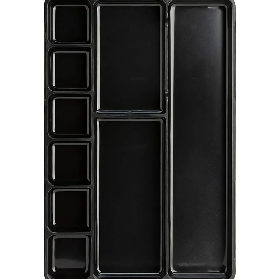 Sparco Plastic 9-Compartment Storage Organizer, 1 4/16" x 14" x 9 6/16", Black