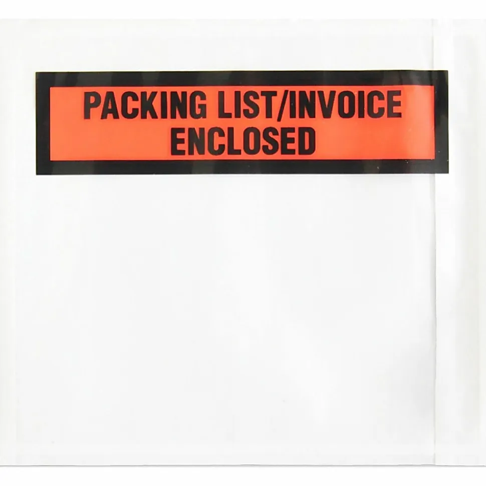 Sparco Pre-Labeled Waterproof Packing Envelopes - Packing List - 4 1/2"x 5 1/2" - Self-adhesive Seal - 41926