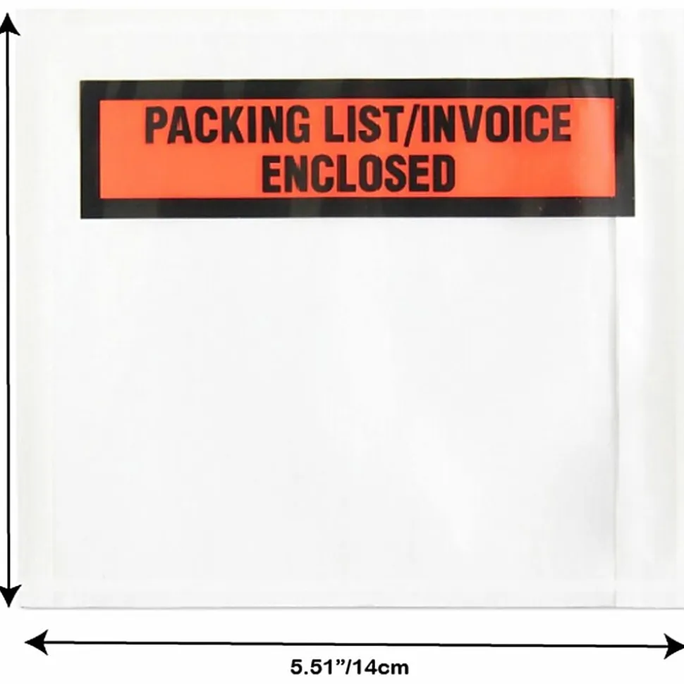 Sparco Pre-Labeled Waterproof Packing Envelopes - Packing List - 4 1/2"x 5 1/2" - Self-adhesive Seal - 41926